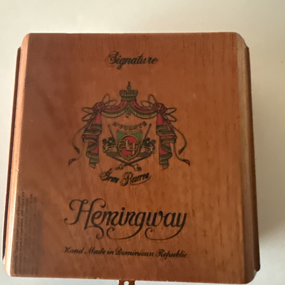 A. Fuente Short Story Wood Cigar Box - Empty - Nice Solid Hinged Box w/Clasp